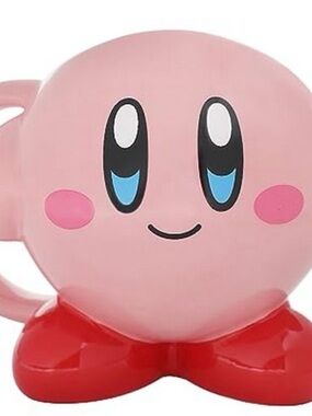 Nintendo Kirby 16oz  Pink sculpted ceramic character Mug